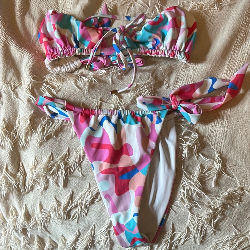 Blackbough Pink and Blue Bikini Set